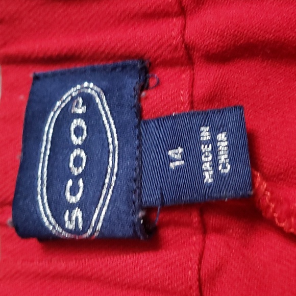 Scoop Cherry Red High Waisted Wider Leg Cropped Trousers Sz 14 - Picture 3 of 13